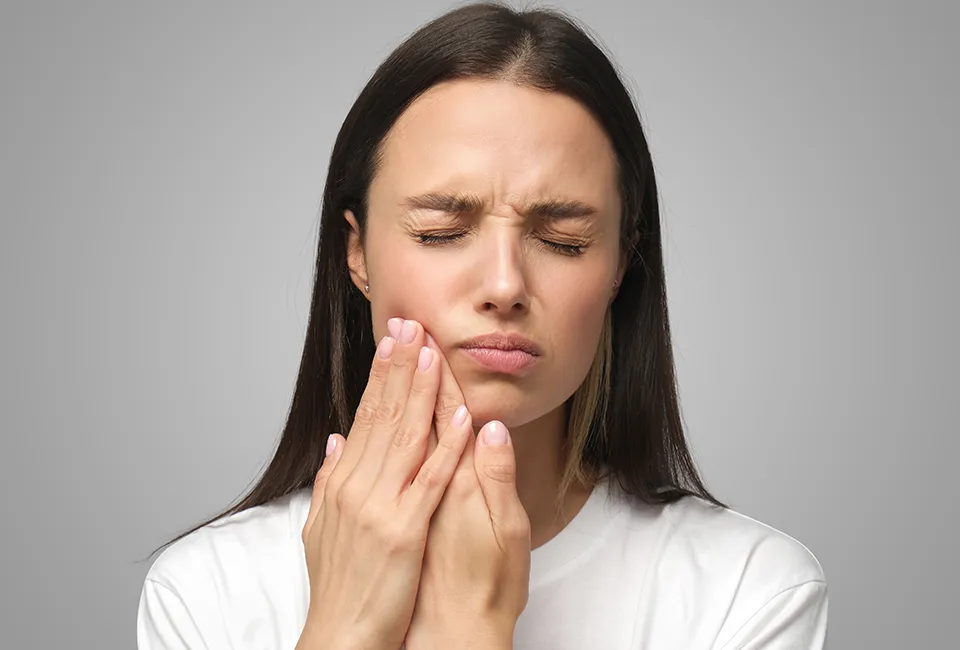 Patient with tooth pain