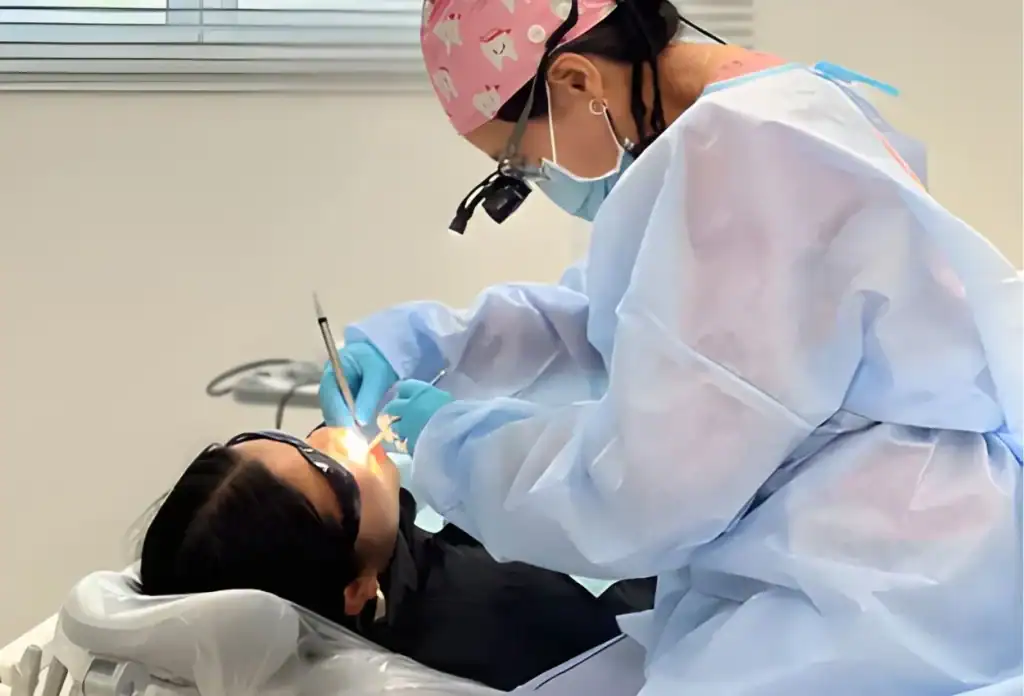 Dr. Kim treating Patint in Burlingame, CA